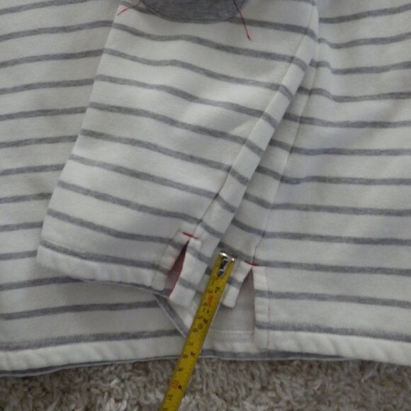 Tommy Hilfiger Sweater Men’s Pullover Size XL White Grey Stripes Elbow Pads - Picture 9 of 11
